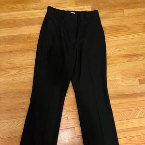 REISS black Hartley wide leg trousers